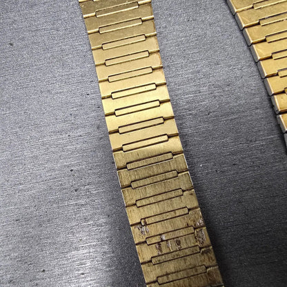 Seiko Bracelet 10mm Stainless Steel Gold Tone Vintage Japan Z4215
