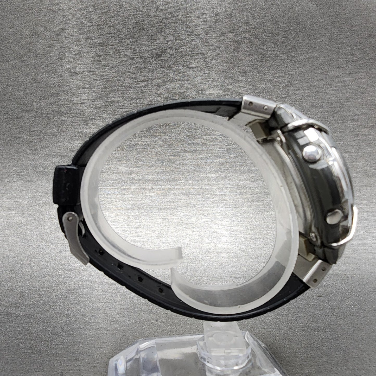 Casio BabyG Watch Women 42mm Digital Silver Tone alarm Chrono MSG133 New Batt8