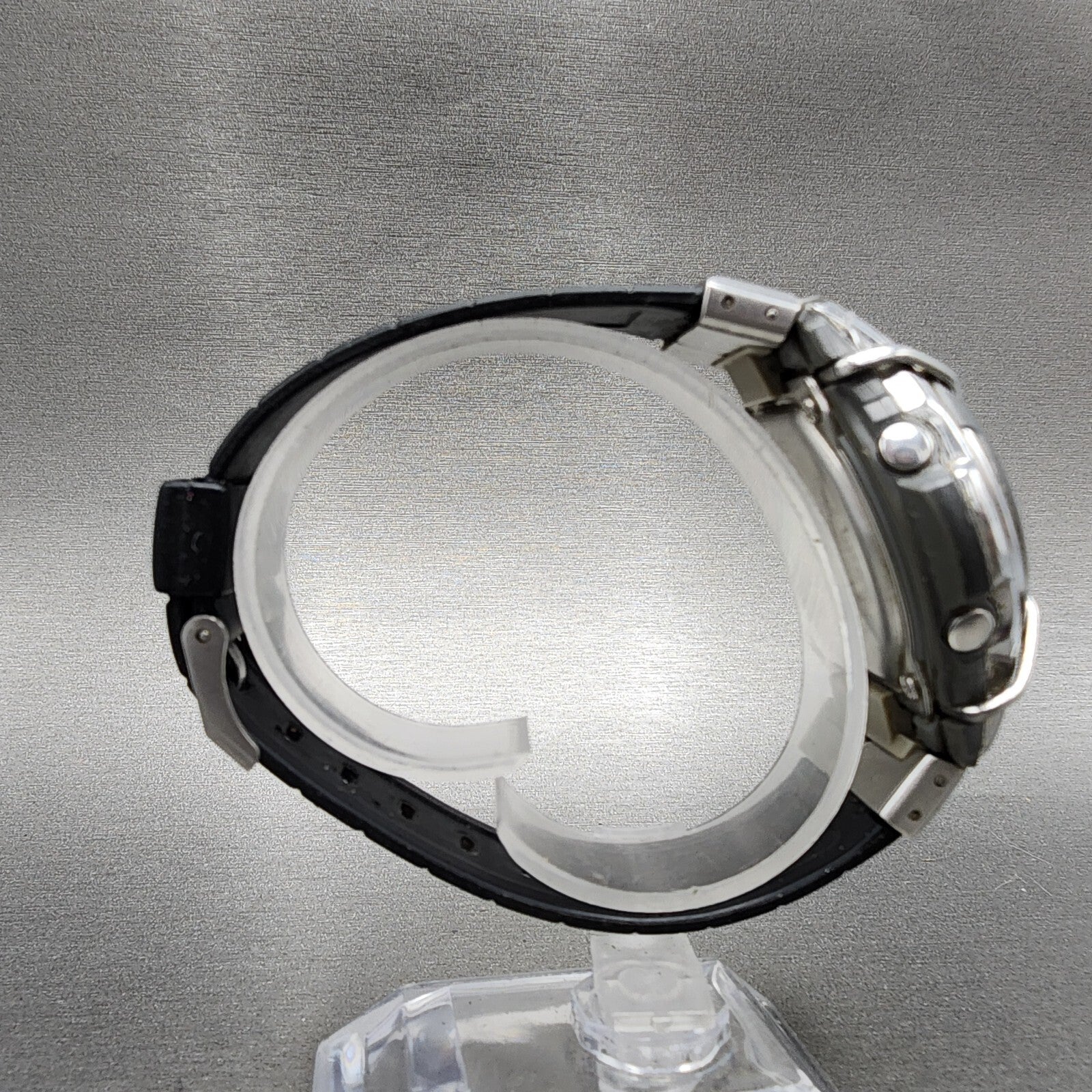 Casio BabyG Watch Women 42mm Digital Silver Tone alarm Chrono MSG133 New Batt8