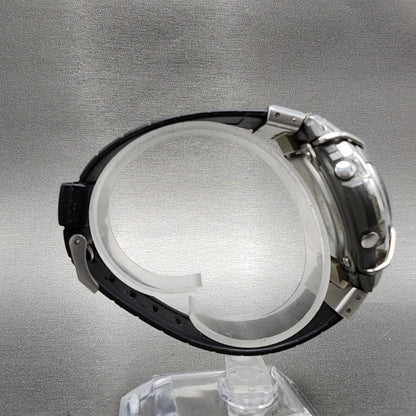 Casio BabyG Watch Women 42mm Digital Silver Tone alarm Chrono MSG133 New Batt8
