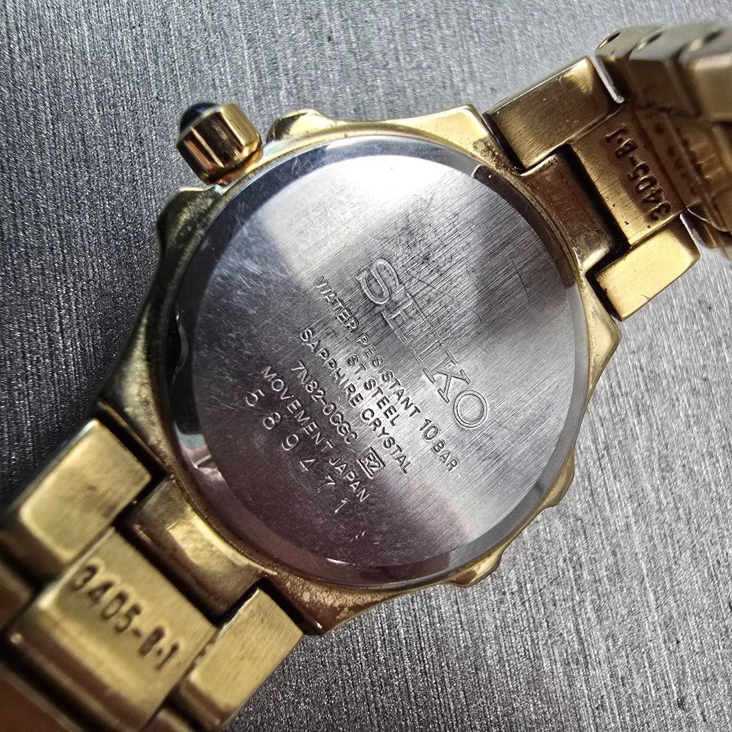 Seiko Coutura Watch Women 26mm MOP Dial Gold Tone Diamonds 7N82-0CG0 New Battery10