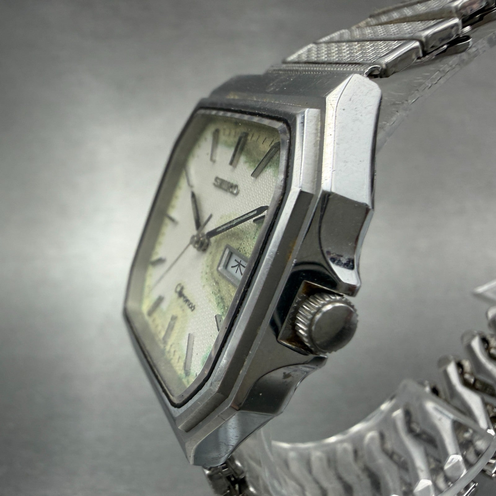 Seiko Chronos Watch Men 31mm Silver Dial Silver Tone Daydate 5H235100 New Batt2