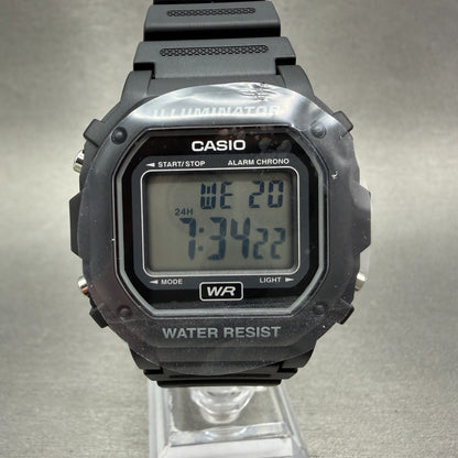 Casio Illuminator F-108WH Watch Men 43mm Black Alarm Chrono Digital New BatteryL1