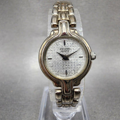 Citizen Watch Women 20mm Silver Dial Silver Tone Round 5920S57707 New Battery0
