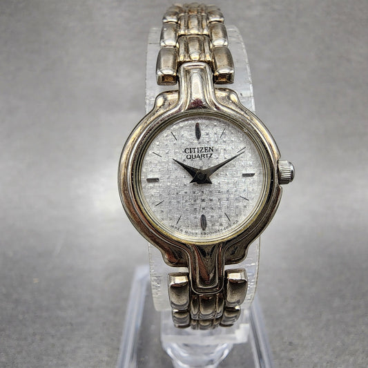 Citizen Watch Women 20mm Silver Dial Silver Tone Round 5920S57707 New Battery0