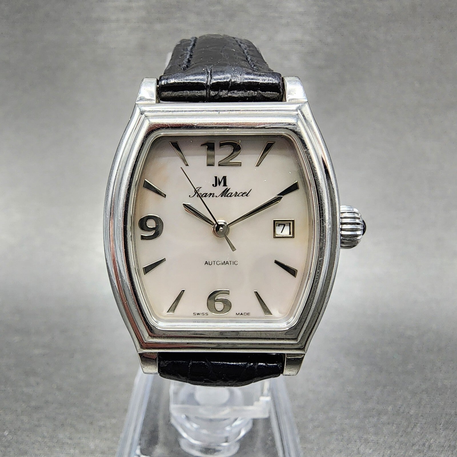 Jeal Marcel Automatic Watch Women 26mm MOP Dial Steel Date Tonneau 260.063 Works0