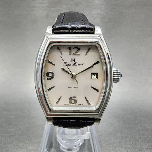 Jeal Marcel Automatic Watch Women 26mm MOP Dial Steel Date Tonneau 260.063 Works0
