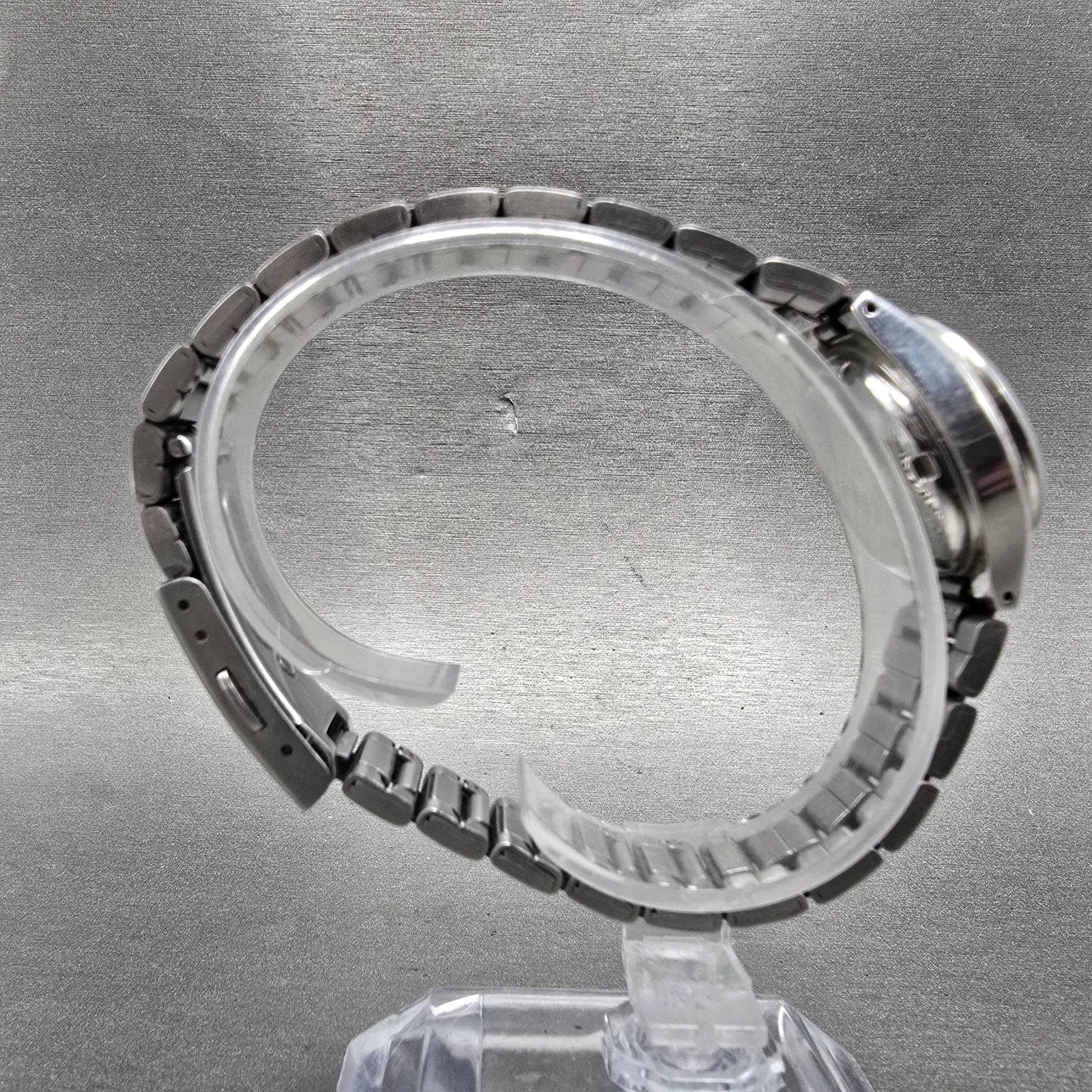 Seiko 5 Automatic Watch Women 24mm Silver Dial Steel Daydate 4207-01B0 Runs VTG8