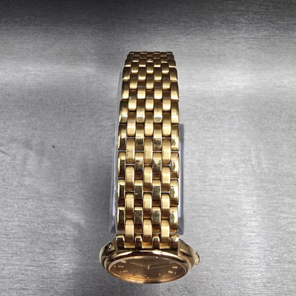 Seiko Watch Women 25mm Gold Dial Gold Tone Date Round 3Y09-0B59 New Battery4