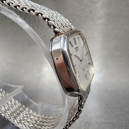 Seiko Watch Women 21mm Silver Dial Silver Tone Octagon 14005900 New Battery3