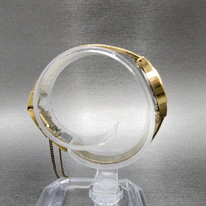 Seiko Watch Women 20mm Cream Dial Gold Tone Oval 23205439 New Battery8
