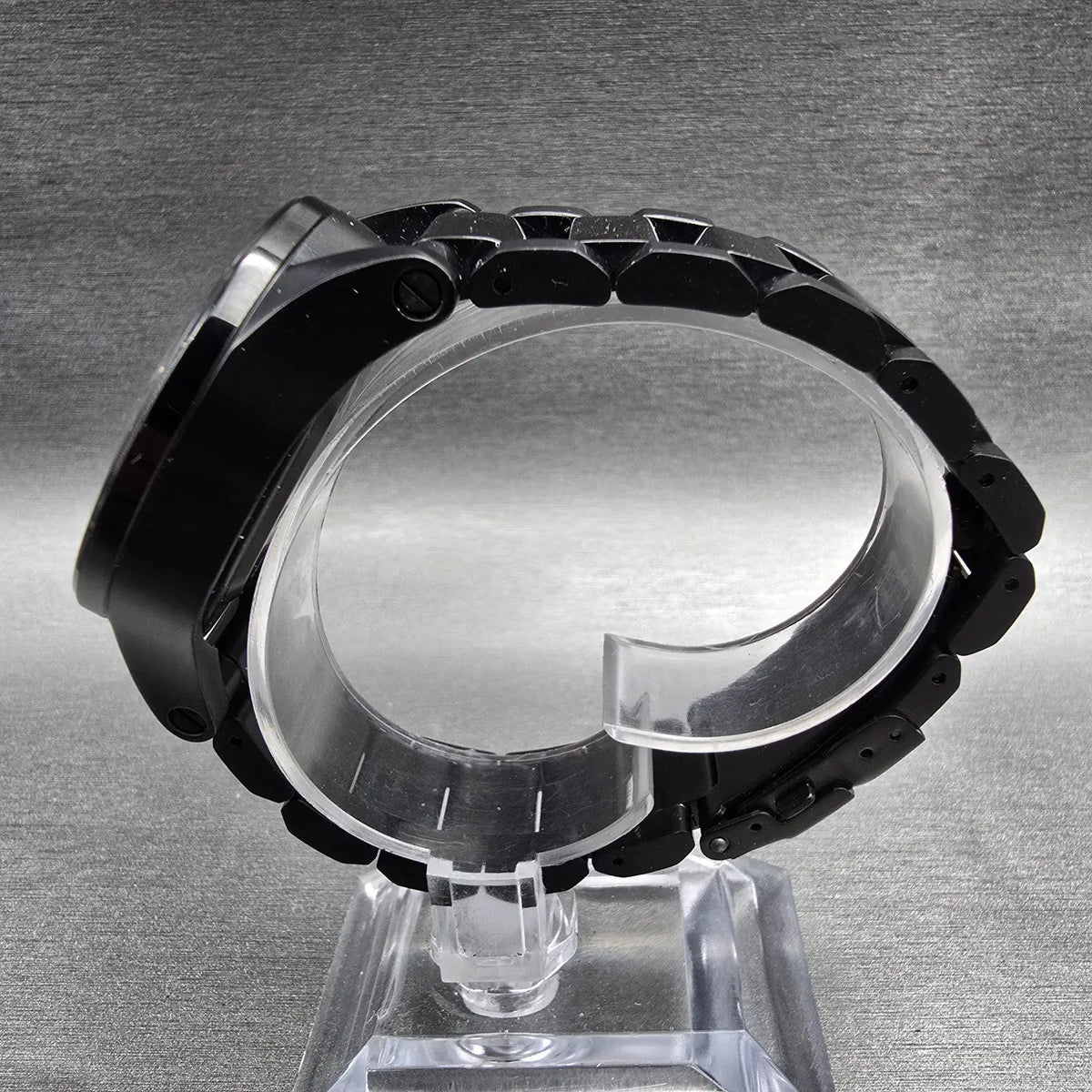 Nixon The Facet 38 Watch Men 38mm Black Dial Black Tone Round New Battery6