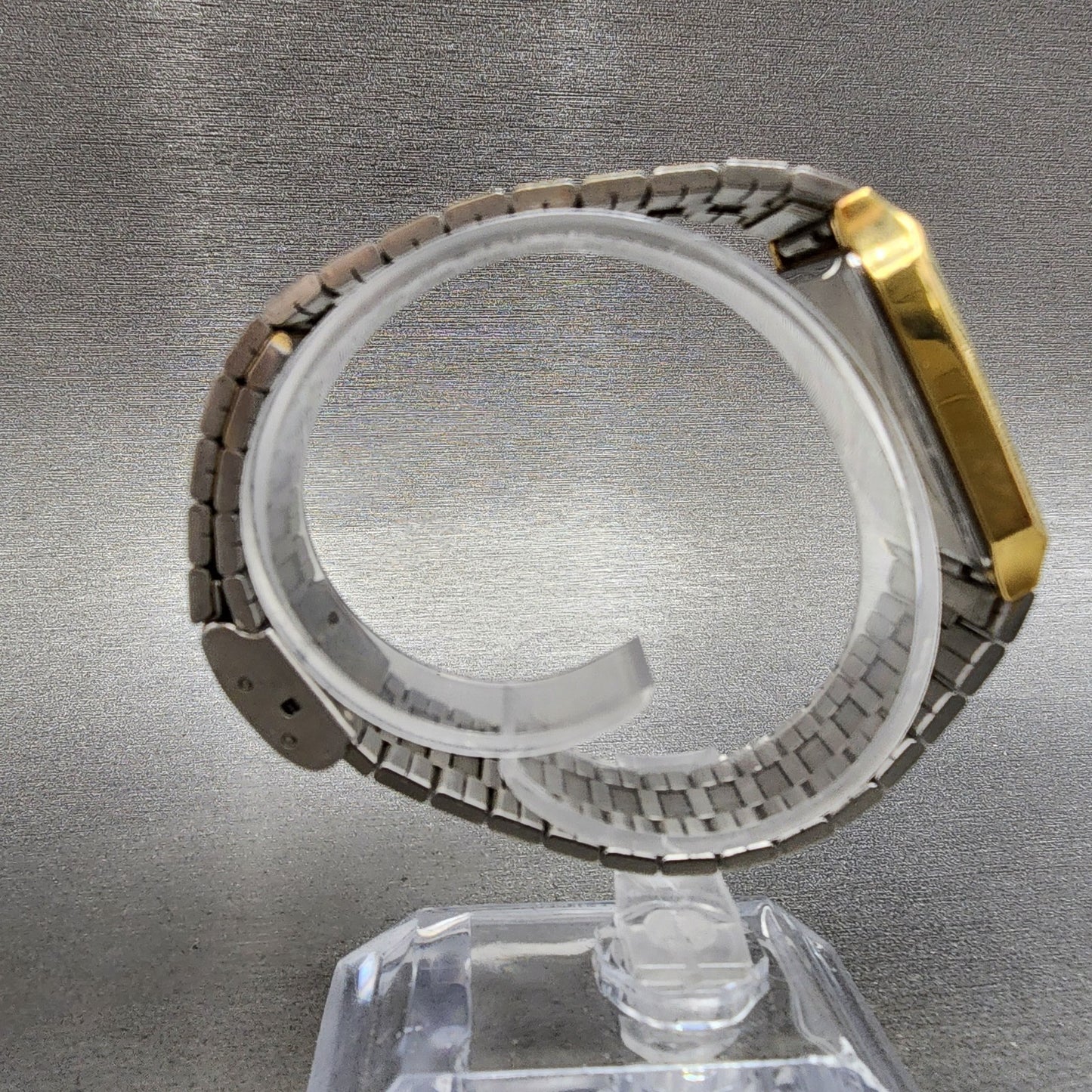 Seiko Tank Watch Men 26mm Champagne Dial Gold Tone Date 6532-5230 New Battery