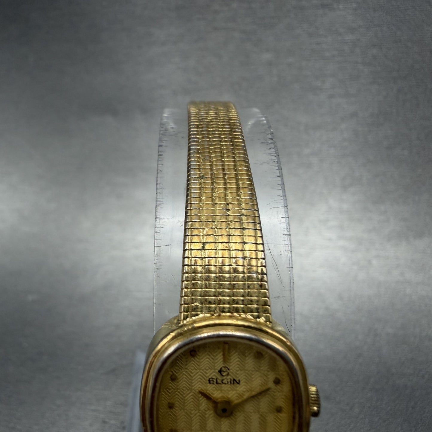 Elgin Watch Women 16mm Champagne Dial Gold Tone Oval Vintage New Battery4