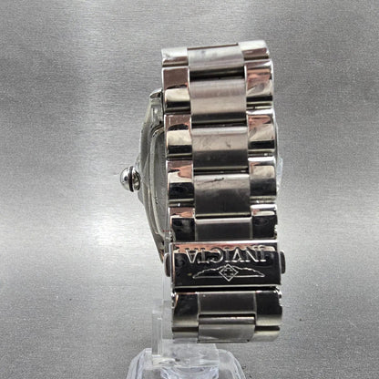 Invicta Lupah Watch Men 47mm Purple Dial Silver Tone Rectangle 21391 New Batt KJ7