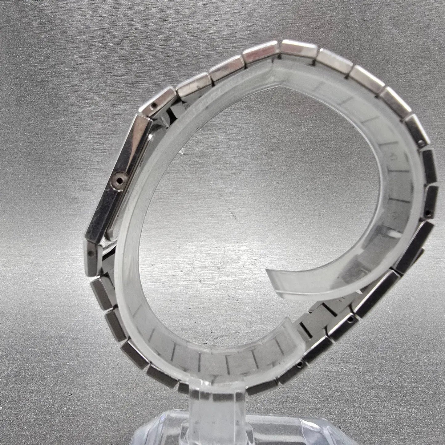 Seiko ARC Tank Watch Women 21mm Silver Dial Two Tone Rectangle 1220-529A  PARTS9