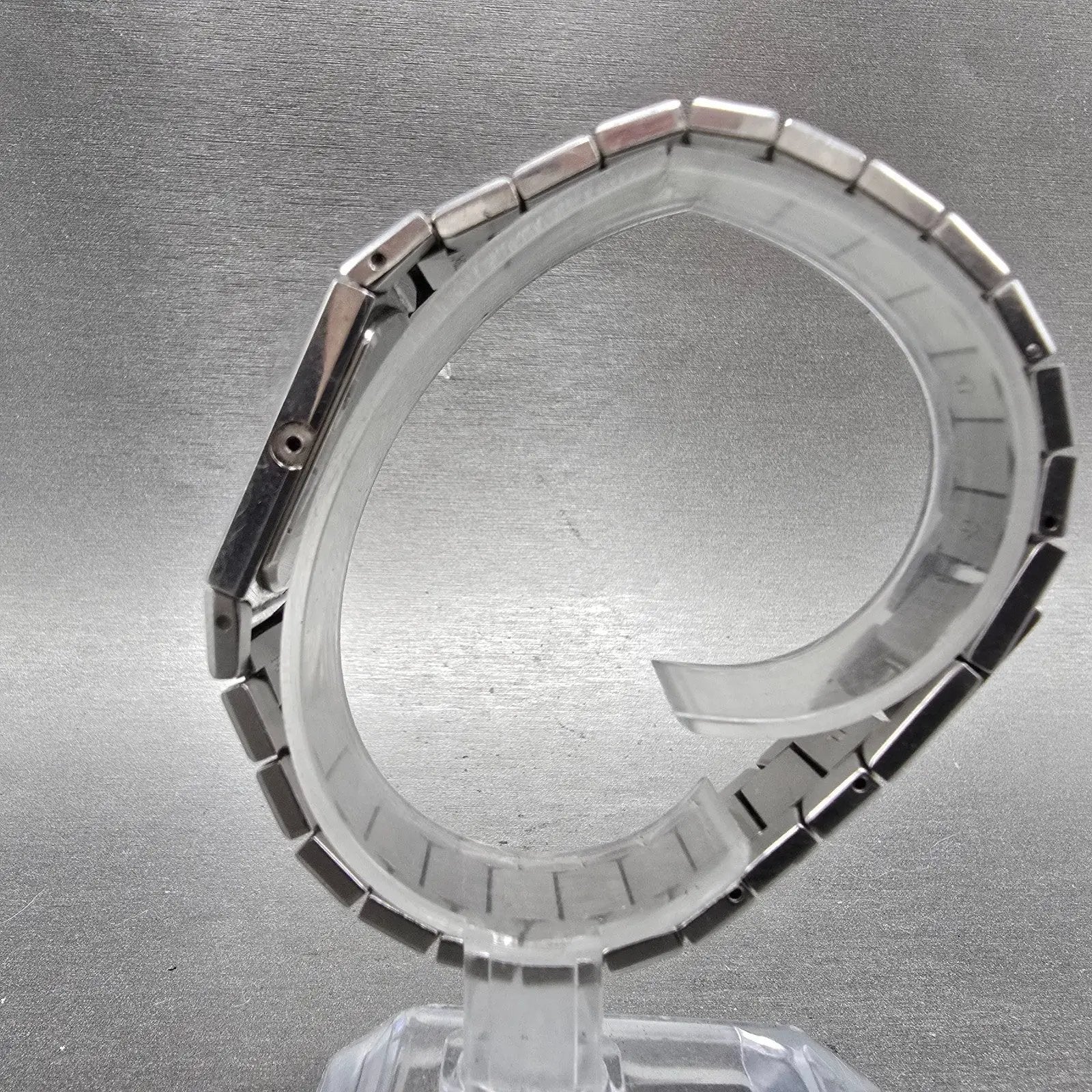 Seiko ARC Tank Watch Women 21mm Silver Dial Two Tone Rectangle 1220-529A  PARTS9