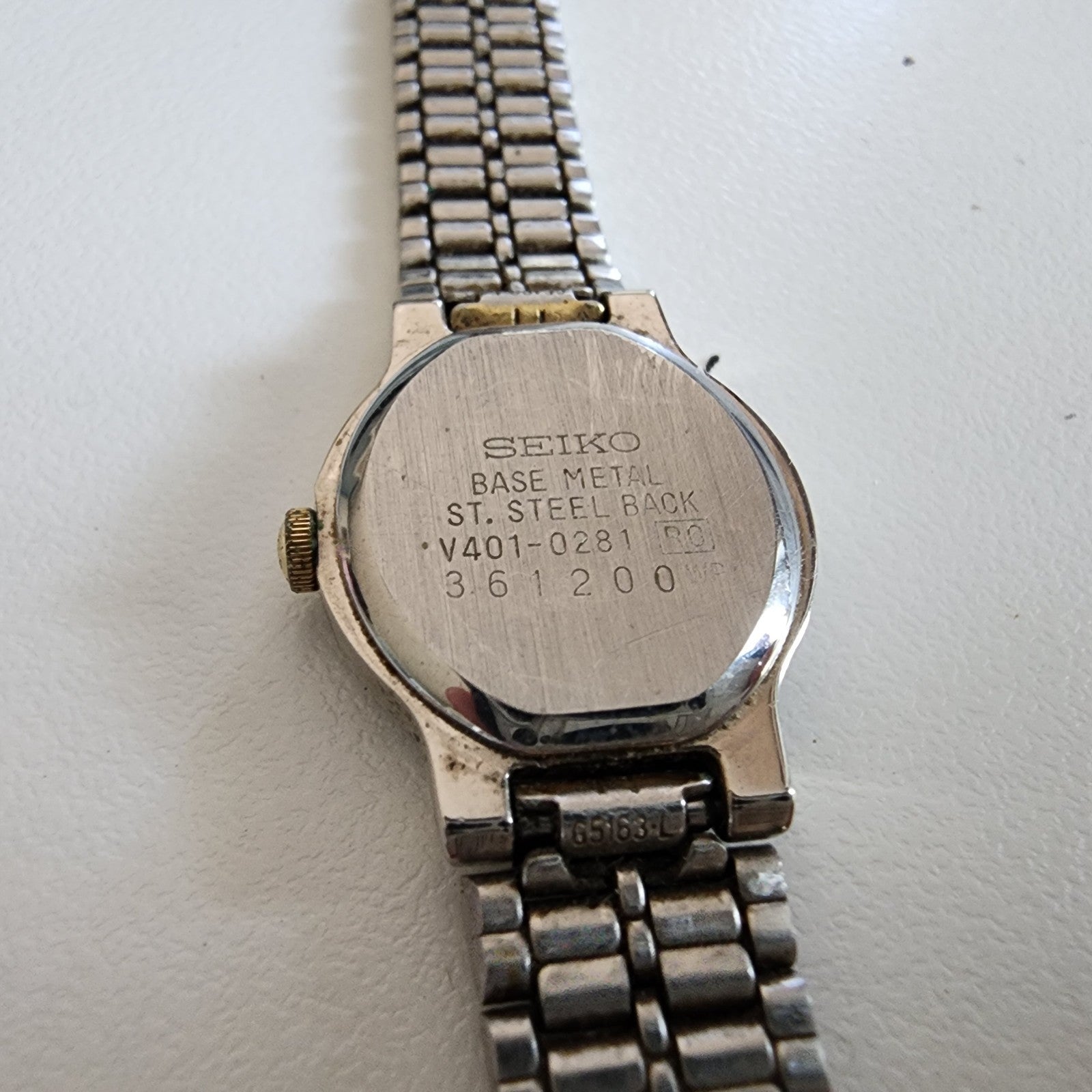 Seiko SX Watch Women 19mm Cream Dial Two Tone Round V4010281 New Battery VTG11