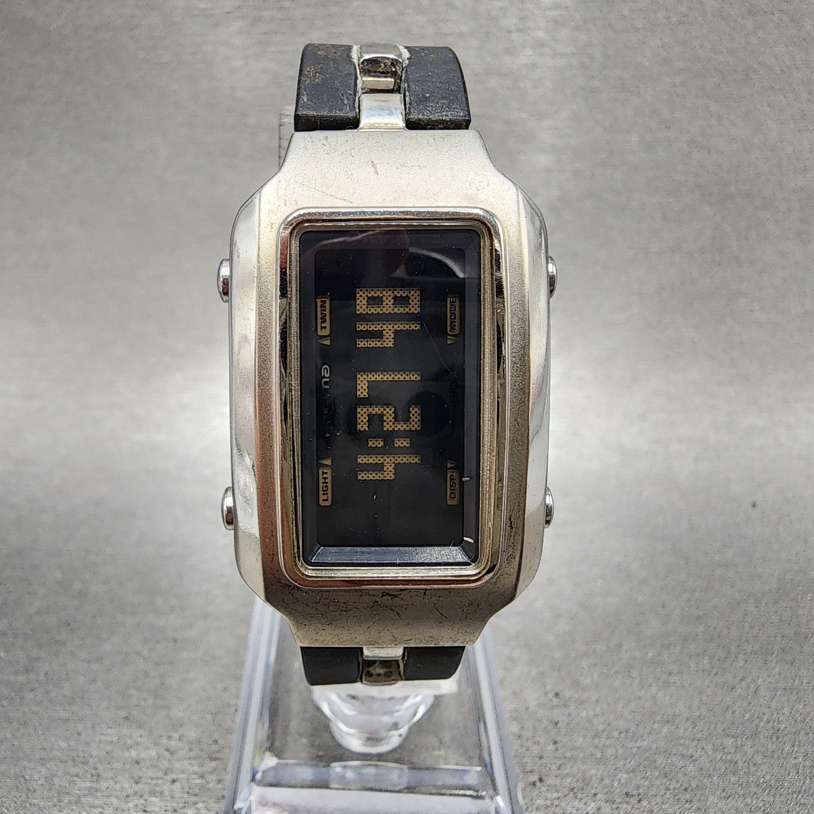 Casio Csterna Watch Women 25mm Digital Silver Tone Rectangle CSN022 New Battery0