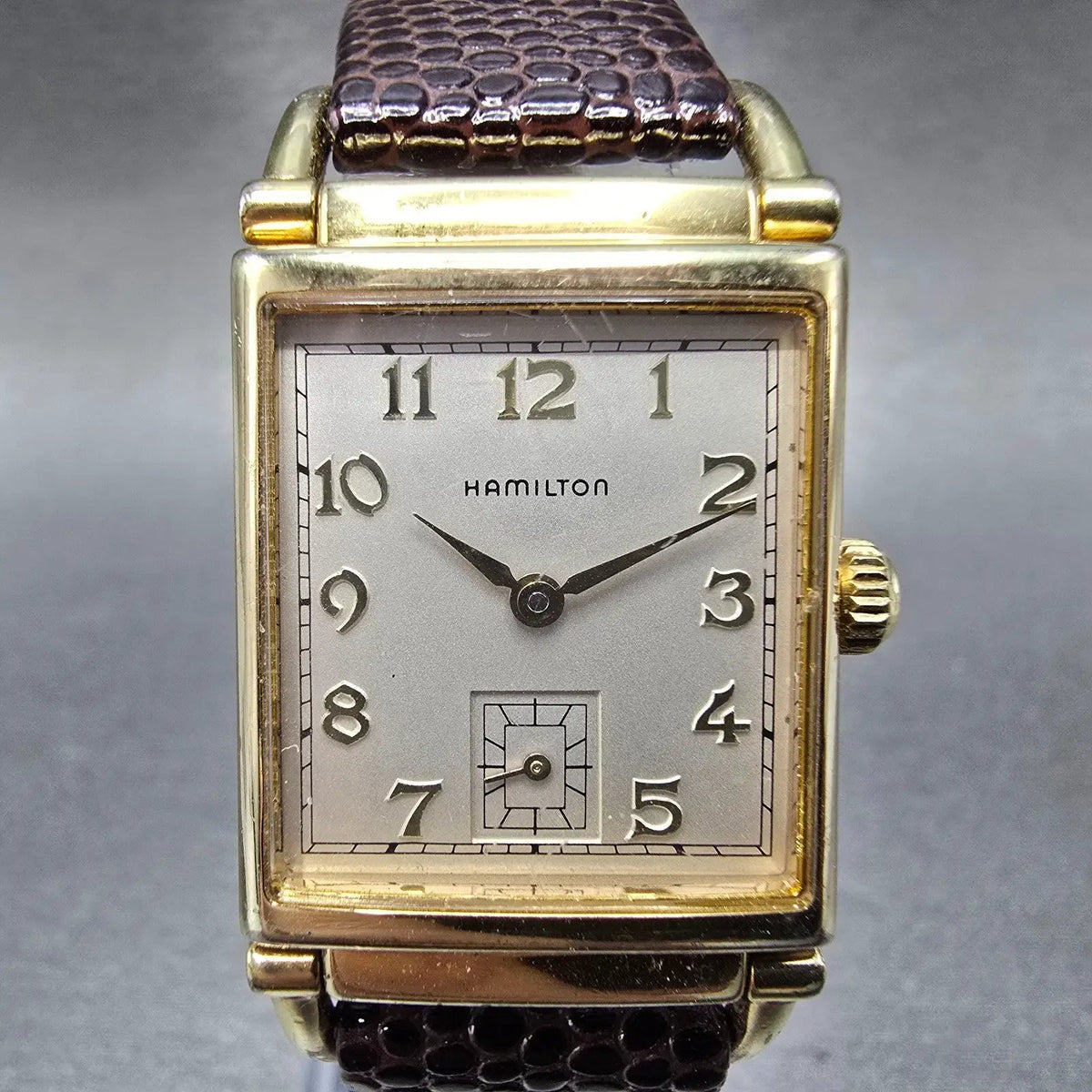 Hamilton Wilshire Watch Men 22mm Silver Dial Gold Registered Edition  PARTS0