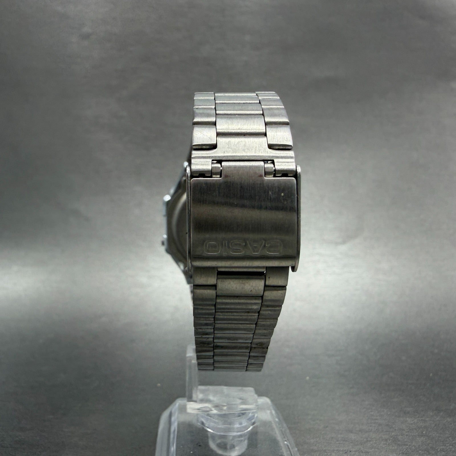 Casio A168 Illuminator Watch Men 36mm Digital Silver Tone Alarm Chrono New BattP7