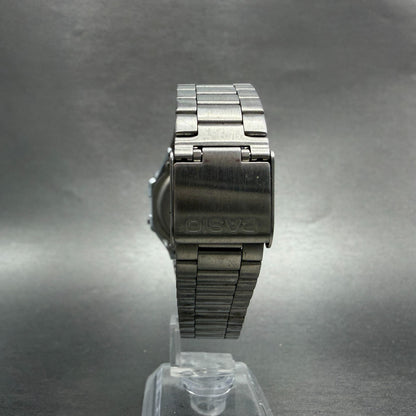 Casio A168 Illuminator Watch Men 36mm Digital Silver Tone Alarm Chrono New BattP7