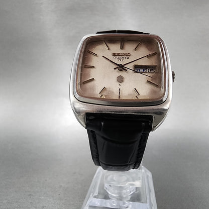 Seiko QZ Watch Men 34mm Silver Dial Silver Tone Daydate 09235000 New Battery5