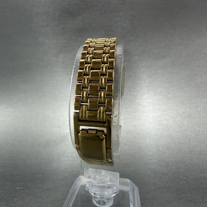 Seiko SX Tank Watch Women 17mm White Dial Gold Tone V401-5121 New Battery7