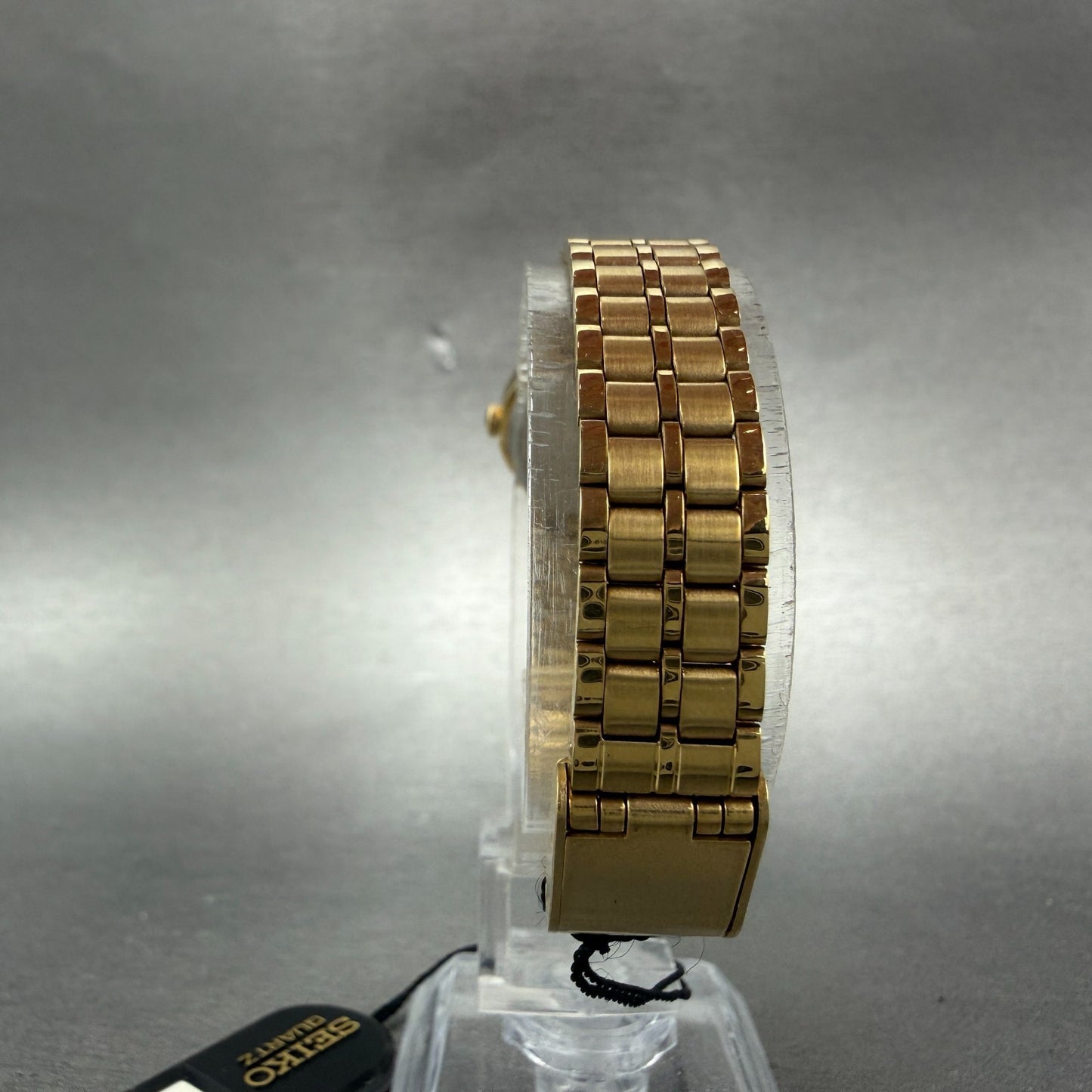 Seiko Watch Women 19mm Gold Dial Gold Tone Round V401-0099 NOS PARTS7
