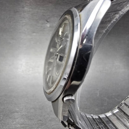 Seiko 5 Automatic Watch Men 37mm Silver Dial Silver Tone Daydate 6119-8080 PARTS3