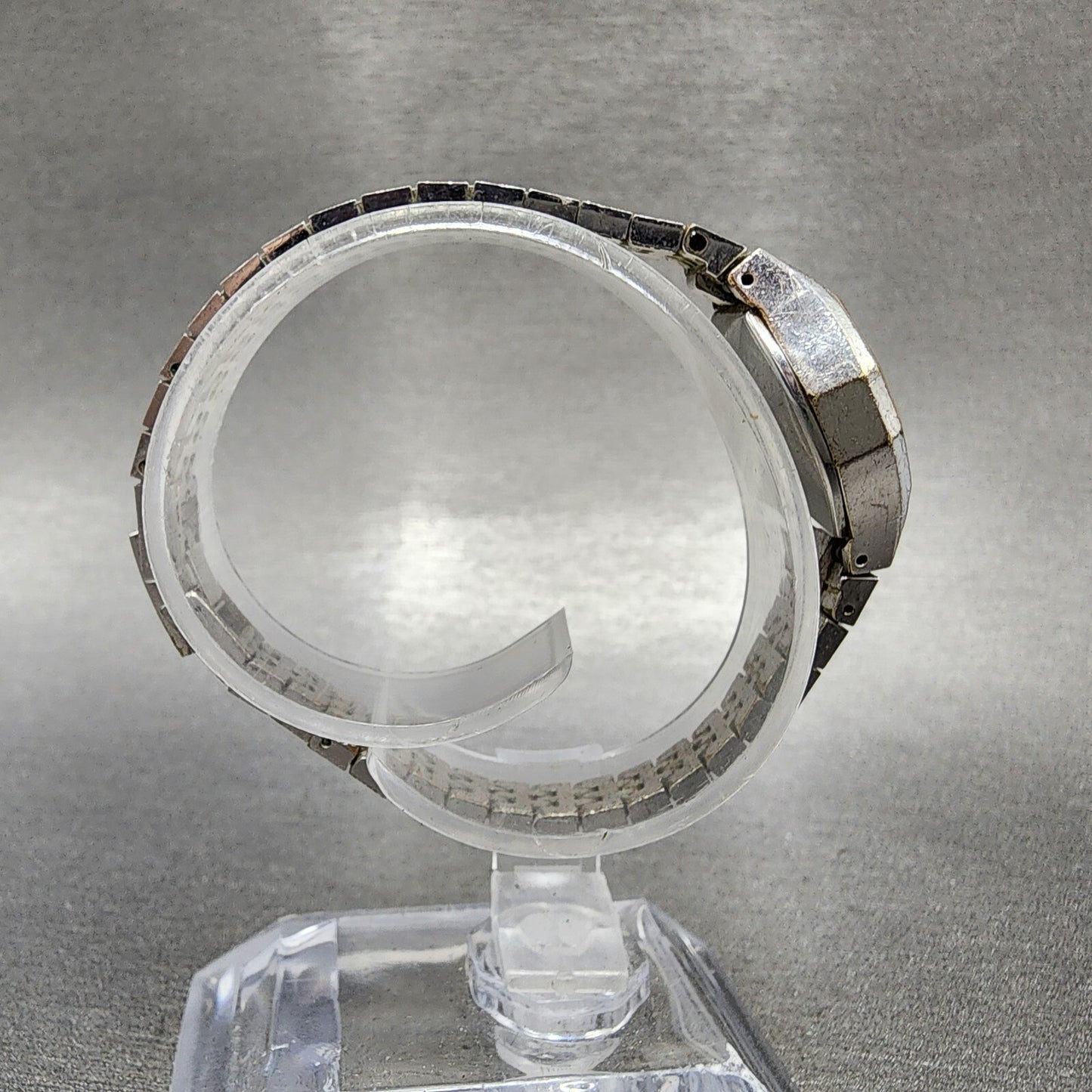 Seiko Watch Women 19mm Silver Dial Silver Tone Manual Octagon 11043390 Runs9