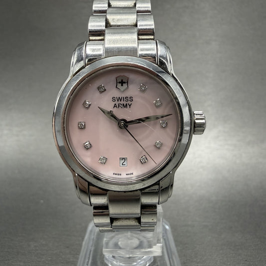 Victorinox Swiss Army Vivante Watch Women 28mm MOP Dial Steel Date New Battery0