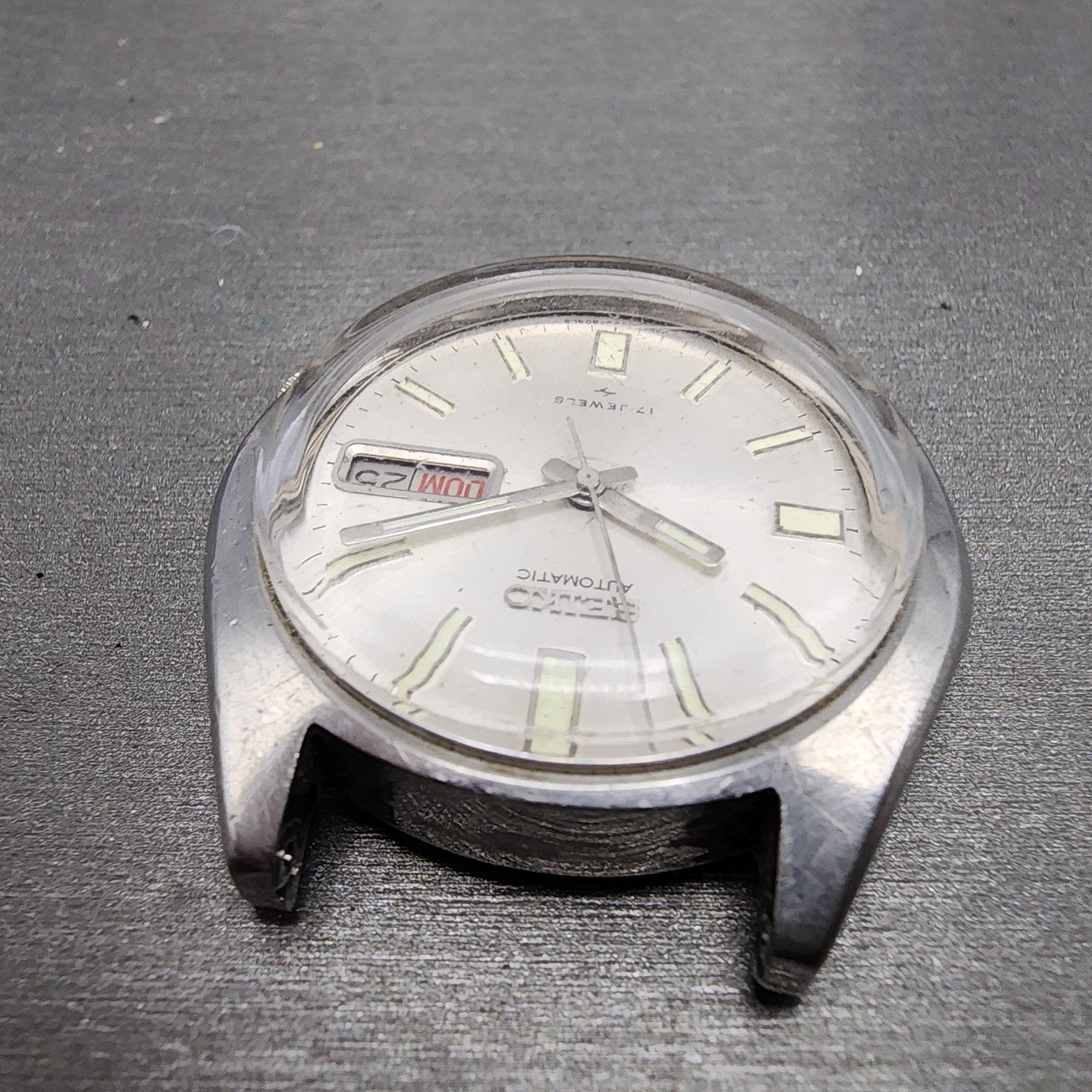 Seiko Automatic Watch Men 38mm Silver Dial Silver Tone Daydate 70098049 PARTS5
