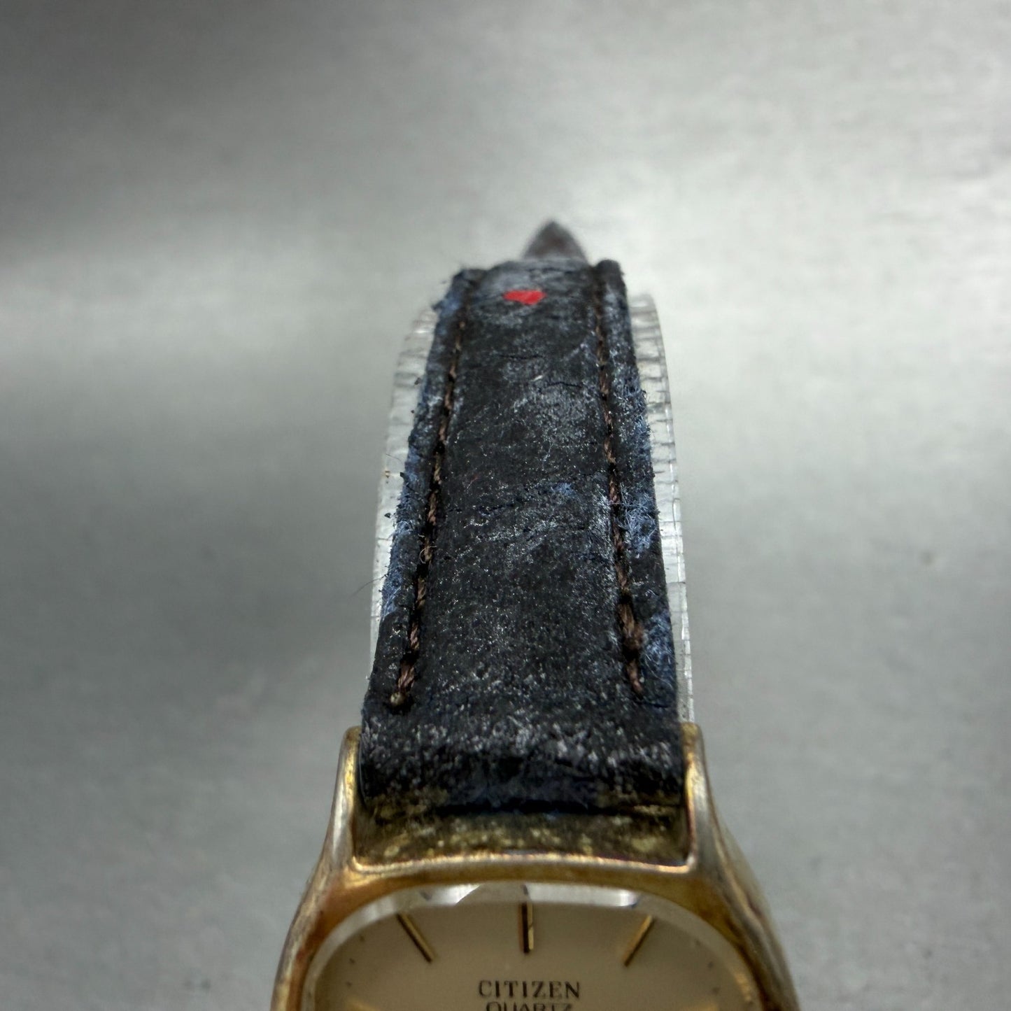 Citizen CQ Watch Women 22mm Champagne Dial Gold Tone Rectangle 7530-751655 Runs4