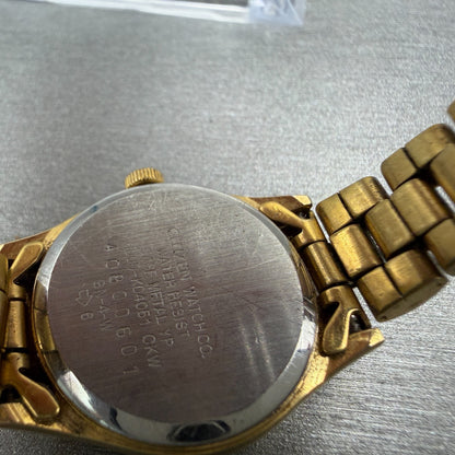 Citizen CQ Watch Women 24mm Champagne Dial Gold Tone Daydate 6000-K04051 NewBatt9