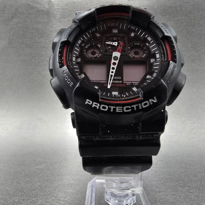 Casio G-Shock GA-100 Watch Men 50mm Black Red Analog Digital Alarm Chrono PARTS6