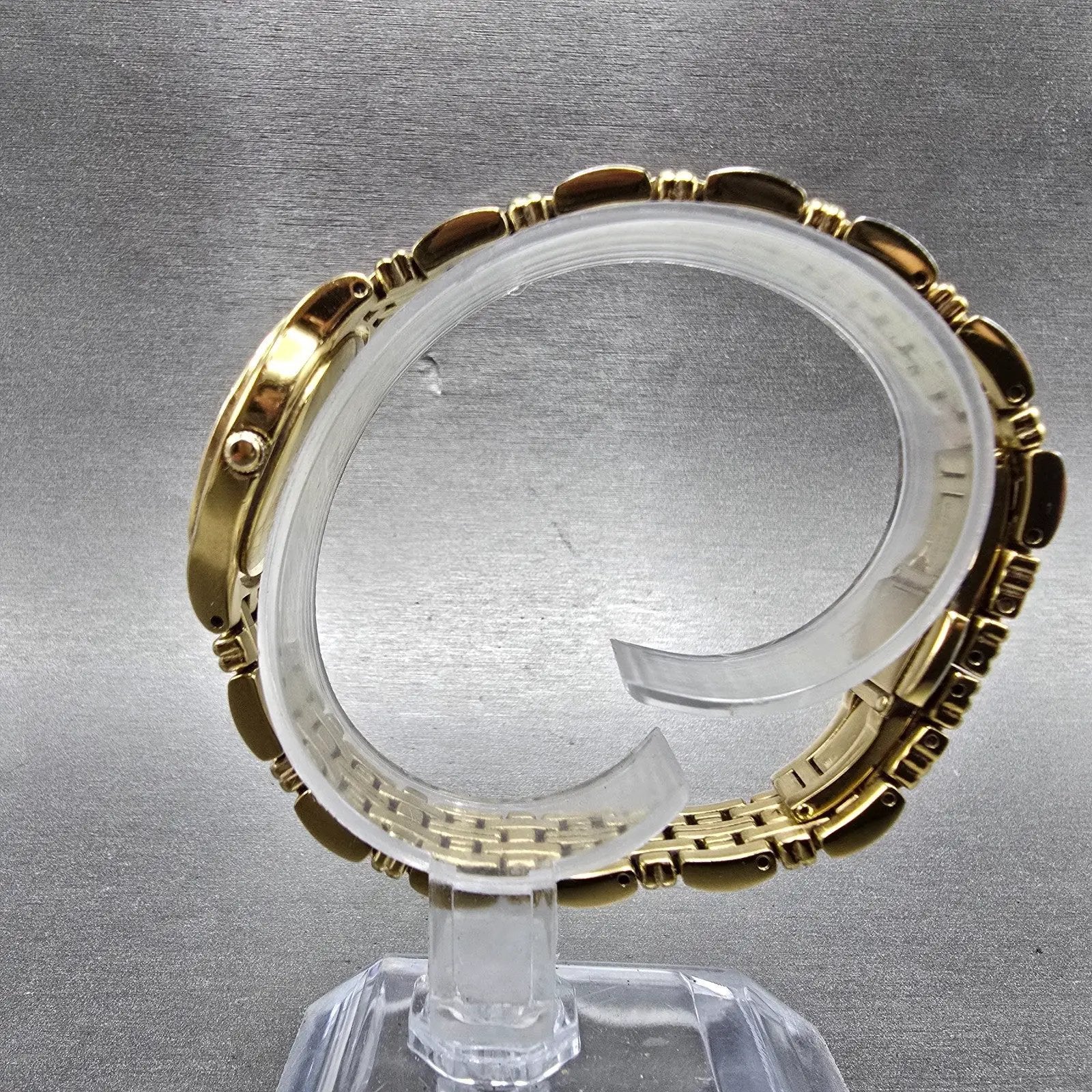 Wittnauer Watch Women 25mm Champagne Dial Gold Tone Date Round 12R11 New Battery6