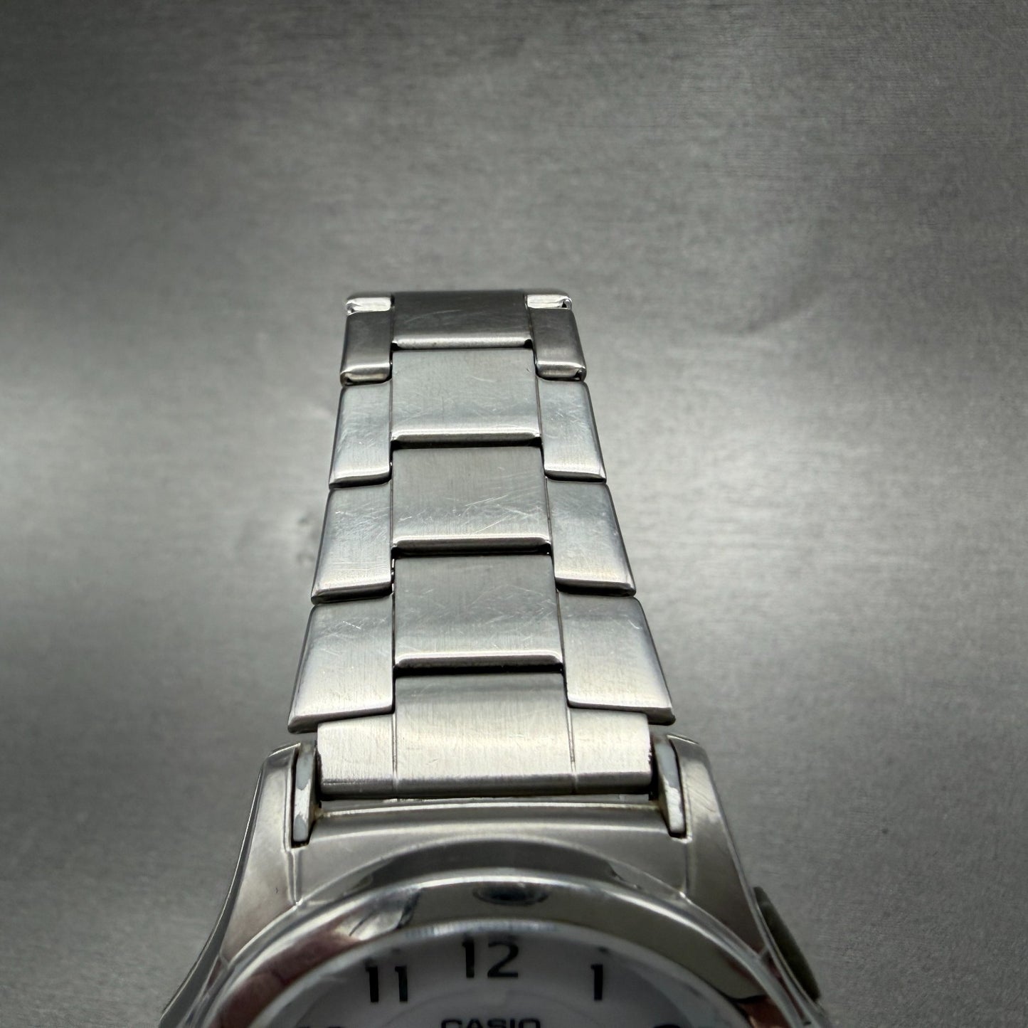 Casio Wave Ceptor Watch Men 42mm White Dial Steel Solar Analog Digital PARTS5