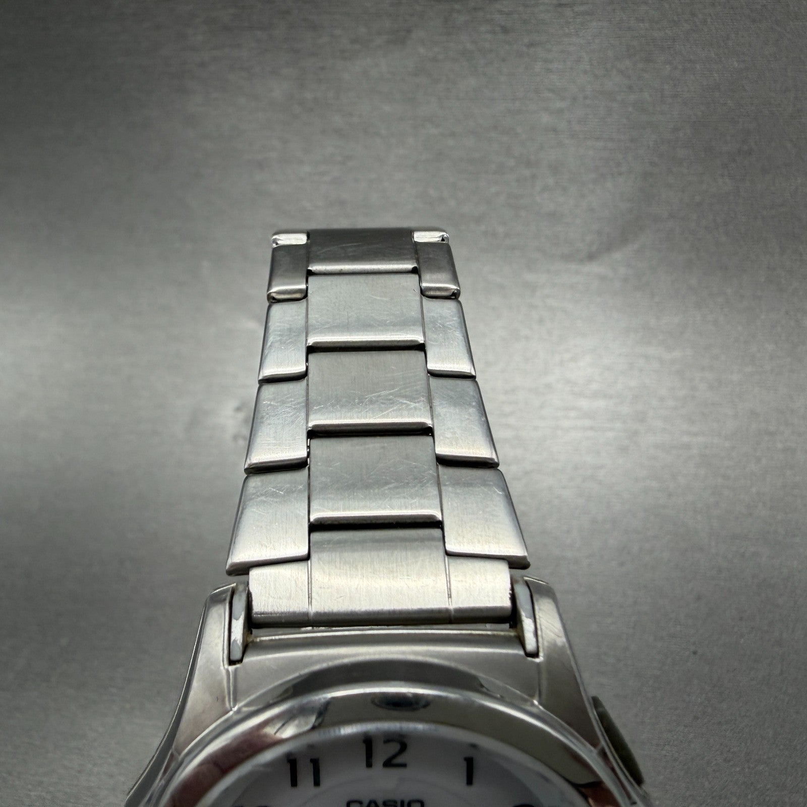 Casio Wave Ceptor Watch Men 42mm White Dial Steel Solar Analog Digital PARTS5