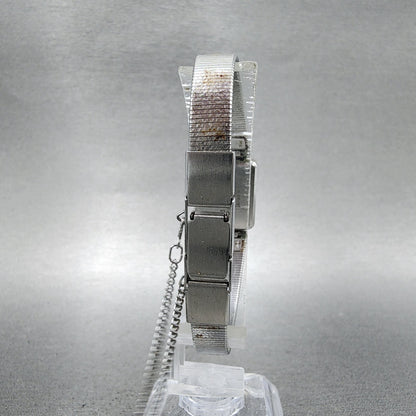 Seiko Tank Watch Women 17mm Purple Dial Silver Tone 213141 Manual PARTS8