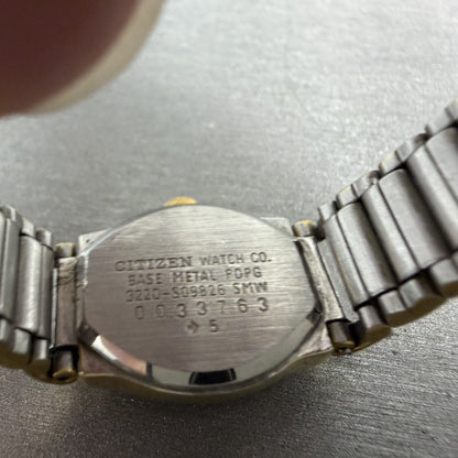 Citizen CQ Watch Women 17mm Gray Dial Two Tone Round 3220S09826 New Battery VTG8