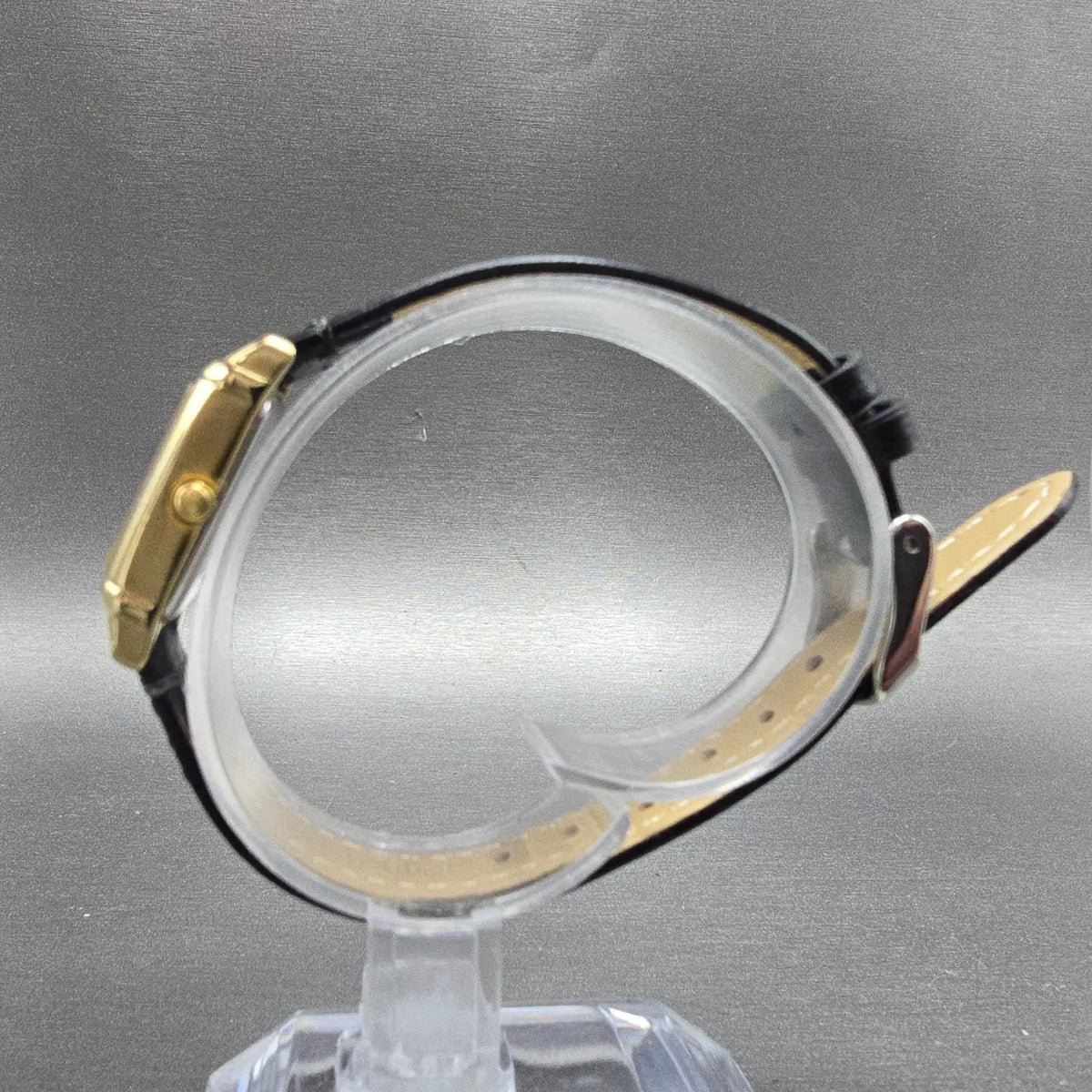 Citizen Eco-Drive Tank Watch Women 18mm Champagne Dial Gold B023-S001561 Works 46