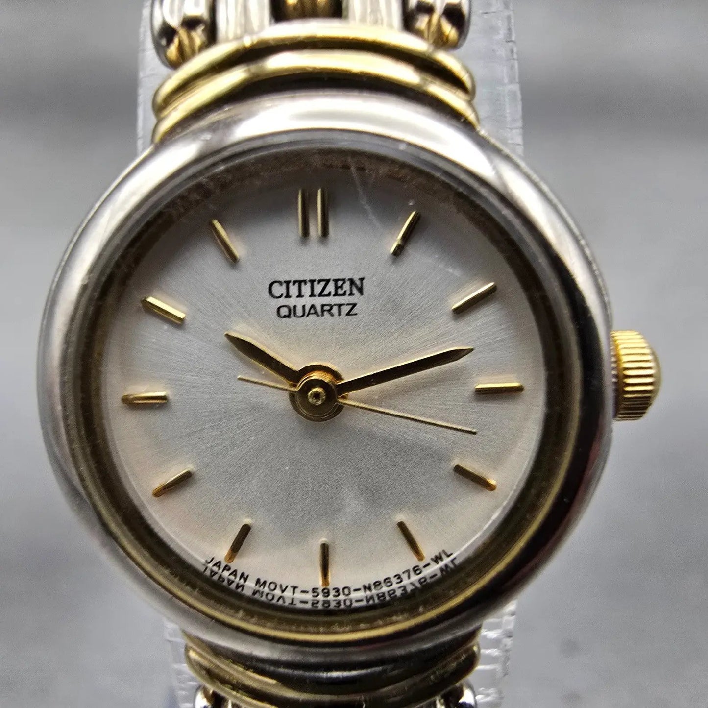 Citizen Watch Women 19mm Silver Dial Two Tone Round 5930-S72242 New Battery1