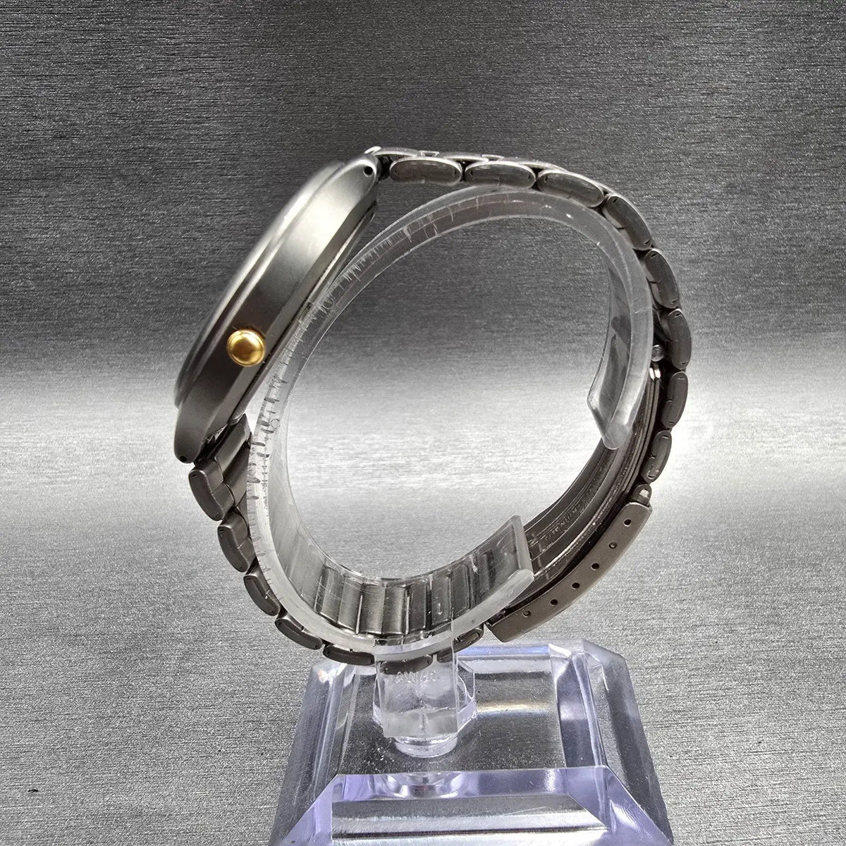 Seiko Titanium Watch Men 37mm Blue Dial Gray Date Round 7N42-8109 New Batt6