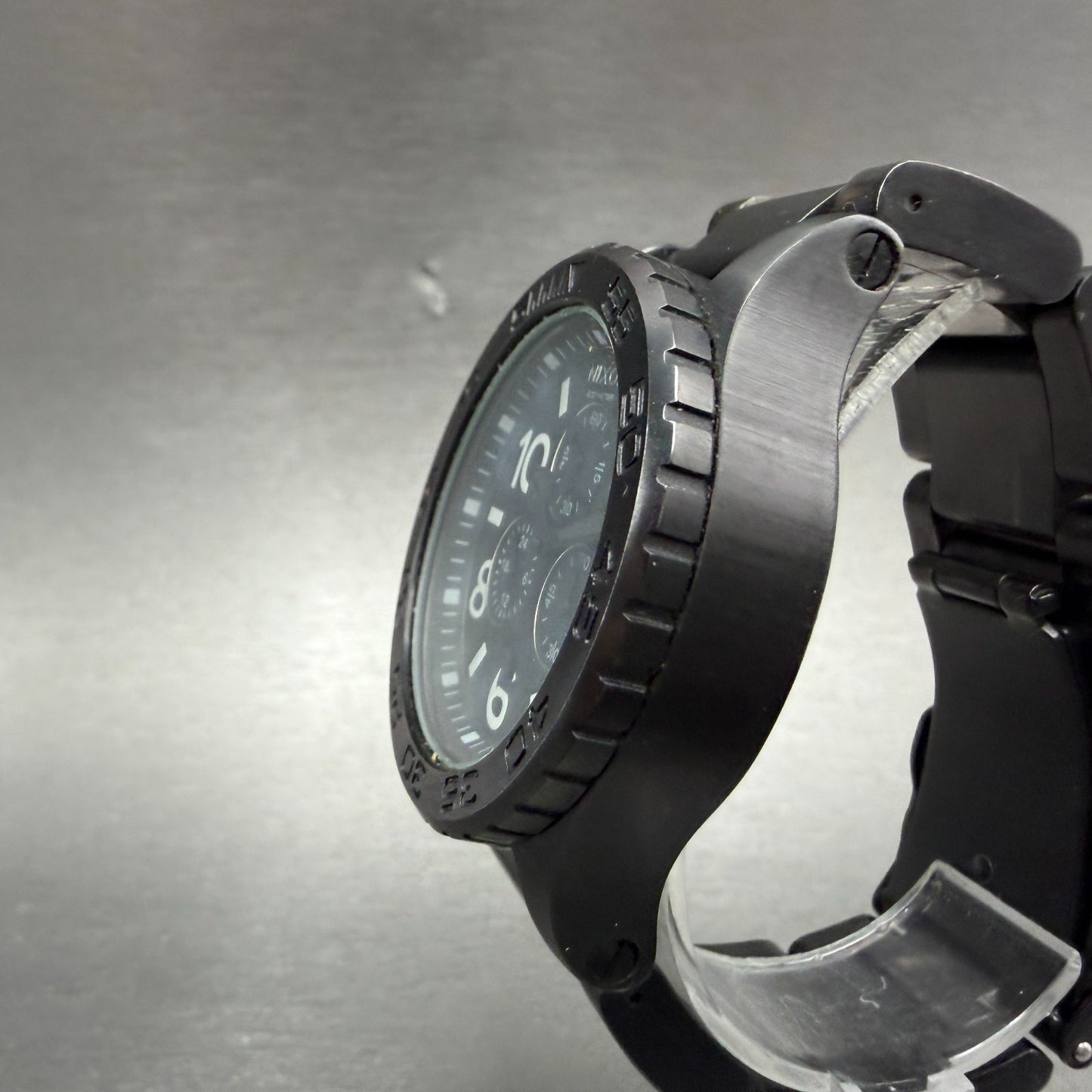 Nixon 42-20 Chrono Watch Women 42mm Black Dial Black Tone Date New Battery2