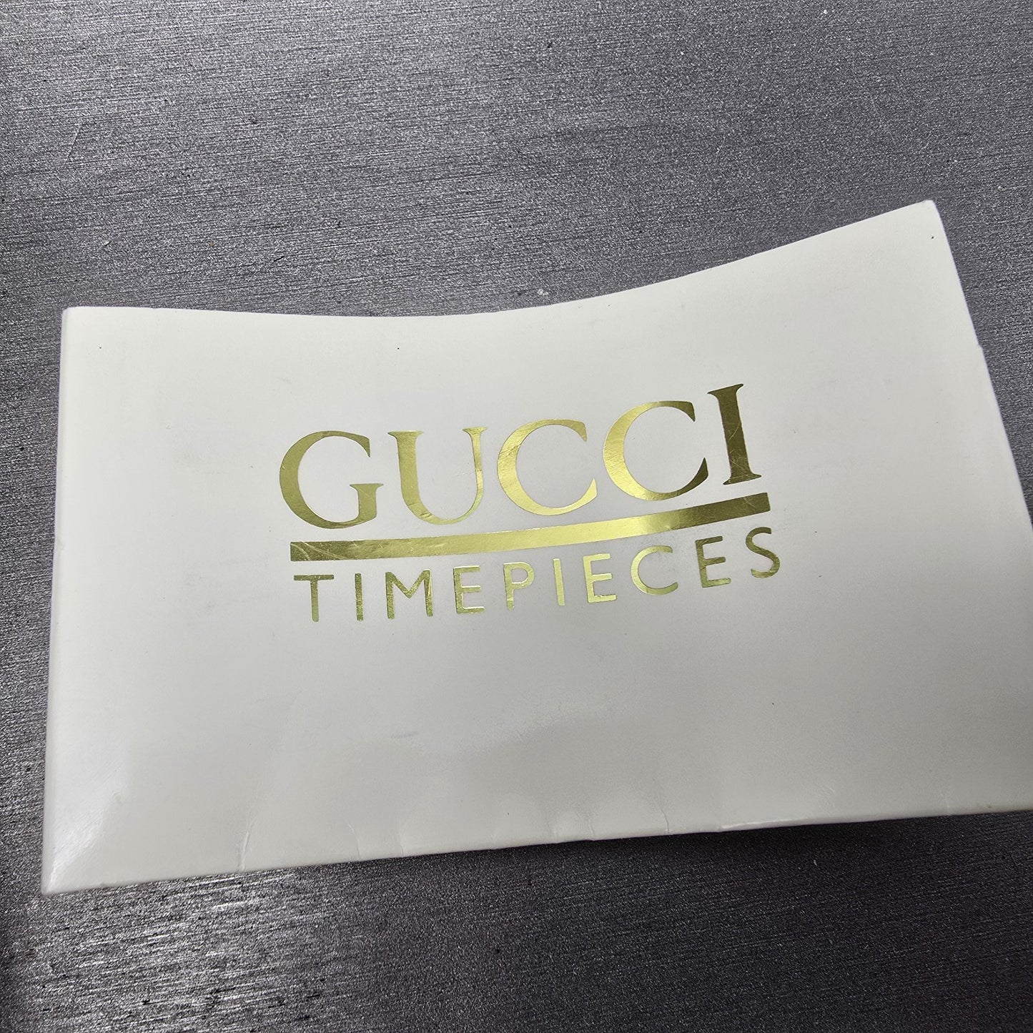 Gucci 1500L Tank Watch Women 13mm Champagne Dial Gold Tone Rectangle New Bat Box14