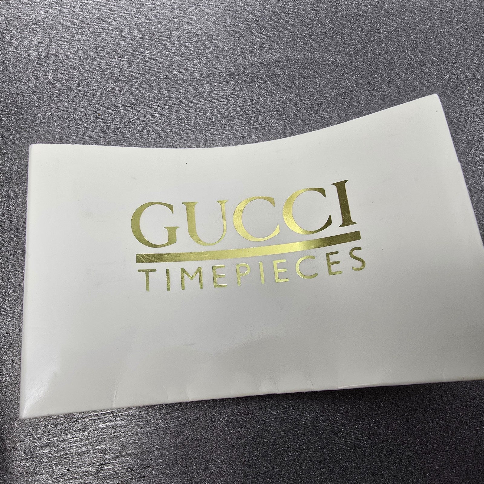 Gucci 1500L Tank Watch Women 13mm Champagne Dial Gold Tone Rectangle New Bat Box14