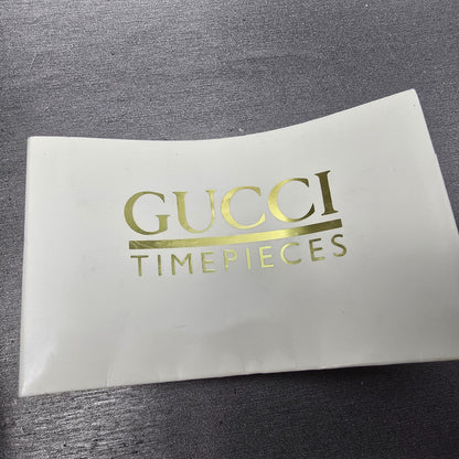 Gucci 1500L Tank Watch Women 13mm Champagne Dial Gold Tone Rectangle New Bat Box14