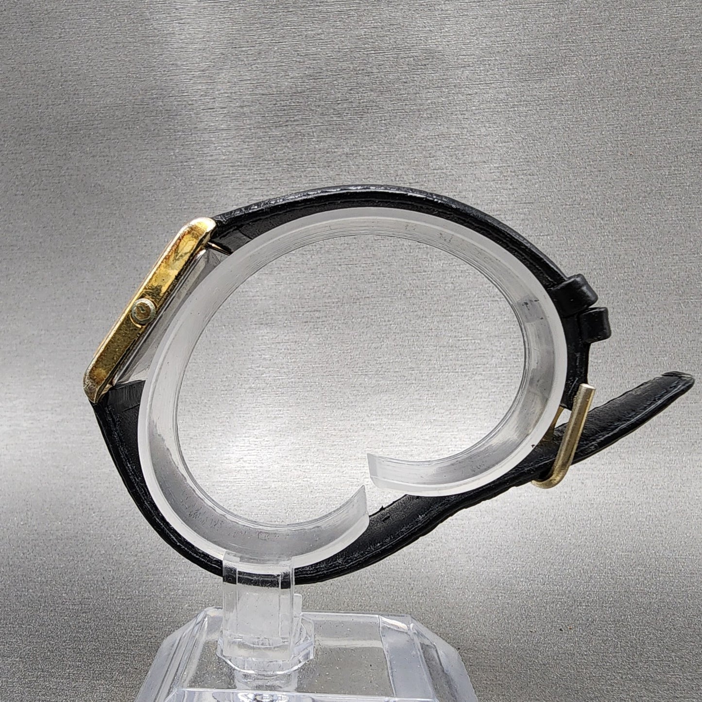 Seiko Tank Watch Men 24mm Champagne Dial Gold Tone 54205460 New Battery6
