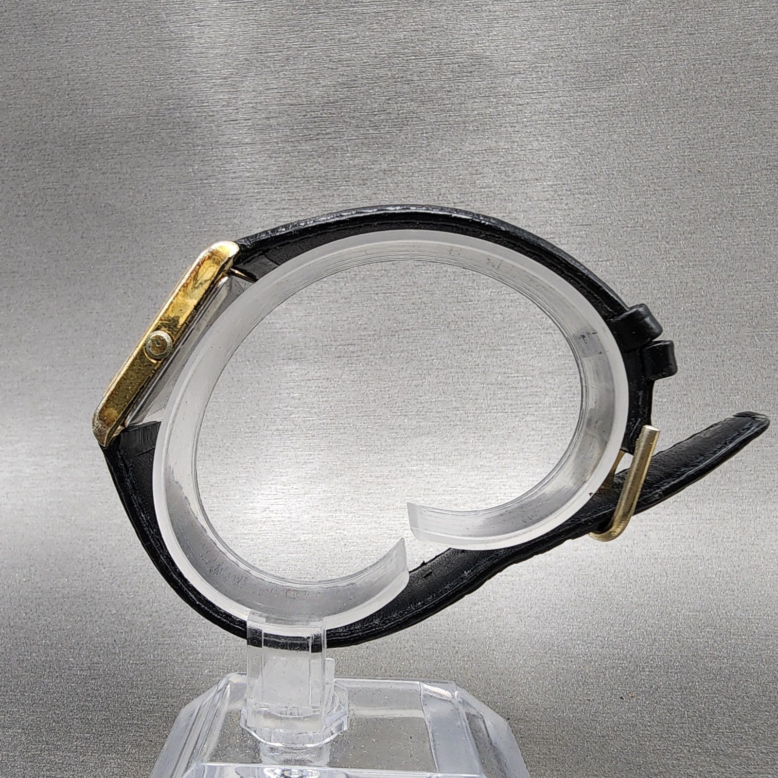 Seiko Tank Watch Men 24mm Champagne Dial Gold Tone 54205460 New Battery6